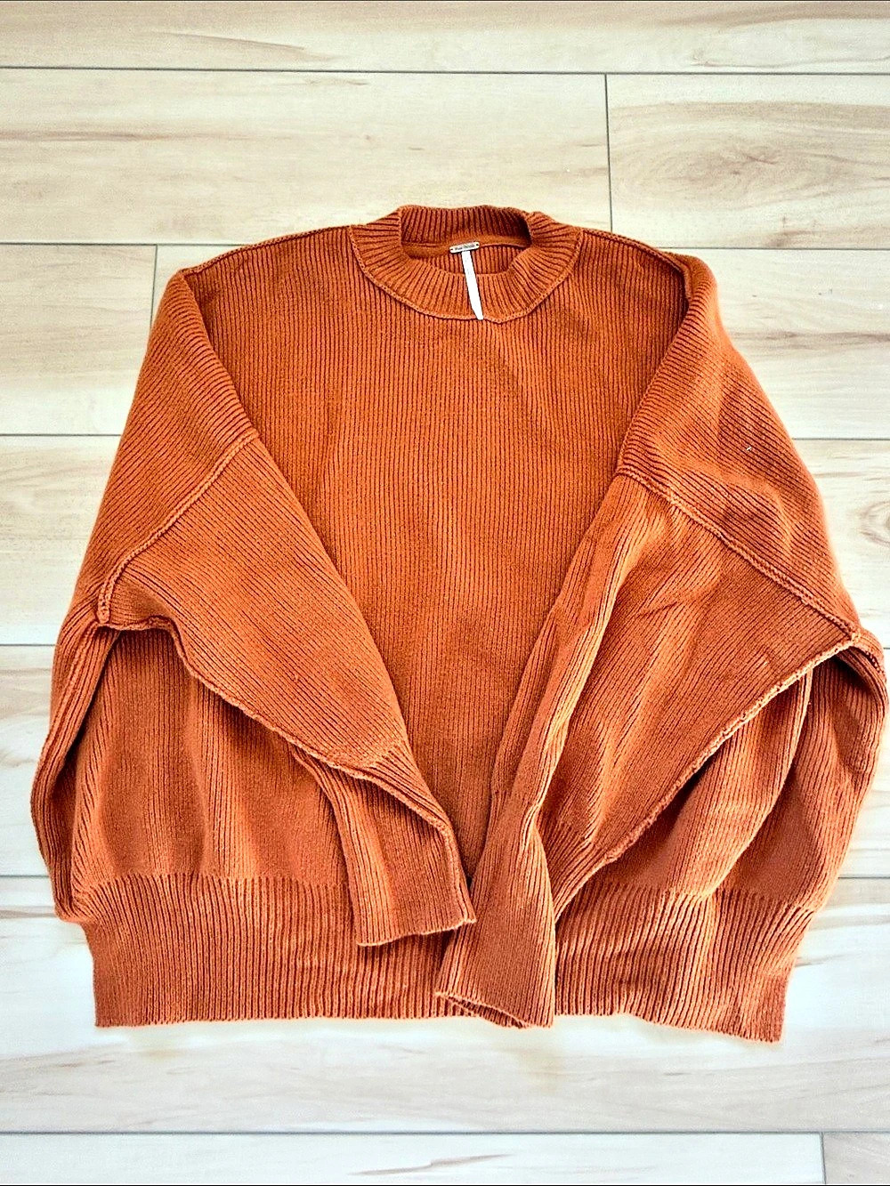 Free People Ottoman Slouchy Easy Street Ribbed Sweater Size XS